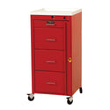 Harloff Mini-Line 4-Drawer Basic Emergency Cart Mini 4-Drawer Basic ER Cart, Light Blue - 926535/LBLUE/NA