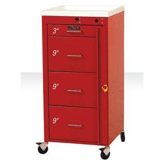 Harloff Mini-Line 4-Drawer Basic Emergency Cart Mini 4-Drawer Basic ER Cart, Beige - 926535/BEIGE/NA