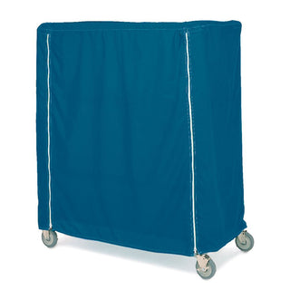 Metro Cart Covers, Opaque Solid Fabric, Uncoated, Hook-and-Loop Closure Cart Cover, 24"x60"x62", Mariner Blue - 935010/MARBLU/NA