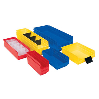 Logiquip Shelf Bins and Giant Stack Containers Shelf Bins, 6-5/8"W x 4"H x 23.62"D, 6/cs, Yellow - 926849/YELLOW/NA