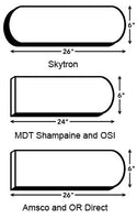 AliMed Risk-Reducing Armboard Pads Skytron Armboard Pad, 6"W x 26"L, 3" Combo Foam - 930488