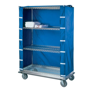 Nexel Cart Covers Cart Cover, 48"W x 18"D x 63"H, Blue - 930849/BLUE/NA