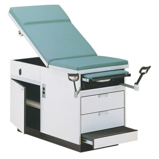 Hausmann Exam Tables Exam Table w/Cabinet, Left, Slate Blue - 930918/SBLUE/LF