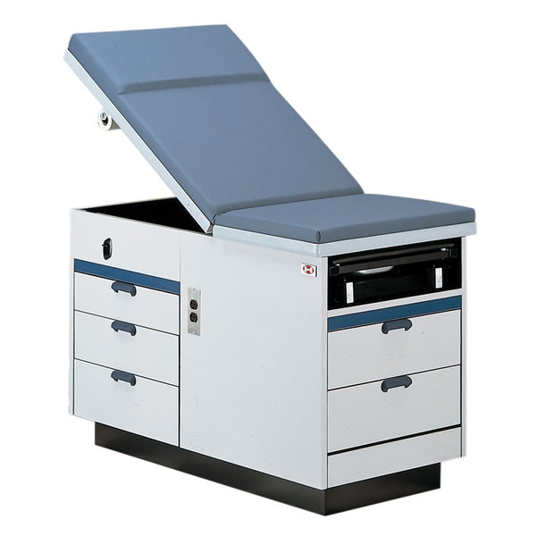 Hausmann Exam Tables Exam Table w/Cabinet, Right, Teal - 930918/TEAL/RT