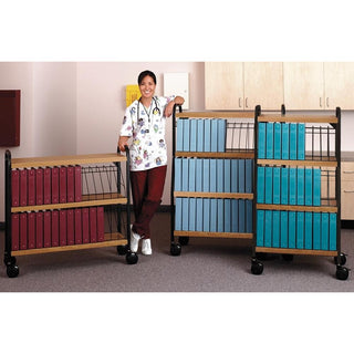 ChartRak Economy Mobile Vertical Storage Racks CHARTRAK,20B,2SL/10EA, Brown, Top Hinged - 931016/BROWN/TOP