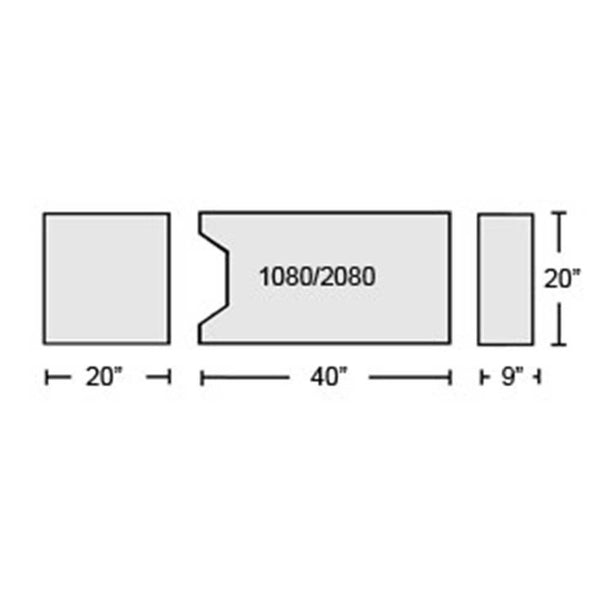 AliMed Gel Anti-Shear Support Surfaces AMSCO 3080/3085 Foot Pad - 931191F7