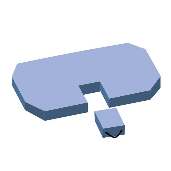 Alimed Echocardiography Pads 3-Piece Echocardiography Pad, Blue - 9-521