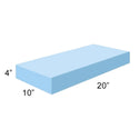 AliMed Vinyl-Covered Rectangle Positioner, 20"L Vinyl-Covered Rectangle Positioner, Blue Vinyl, 10"W x 20"L x 4"H - 91-356