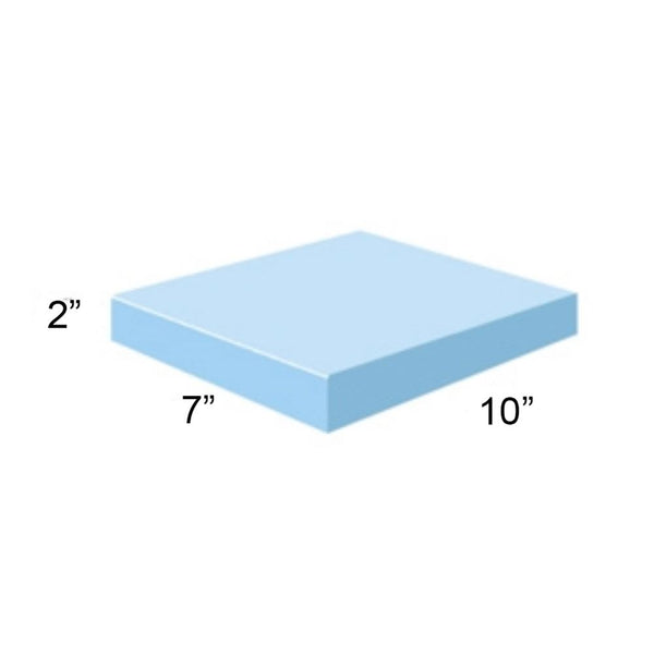AliMed Vinyl-Covered Rectangle Positioner, 2" thick Vinyl-Covered Rectangle Positioner, Blue Vinyl Cover - 9-675