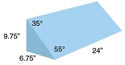 AliMed Vinyl-Covered Double Angle Positioning Wedge Double Angle Positioning Wedge, Blue Vinyl - 9-001