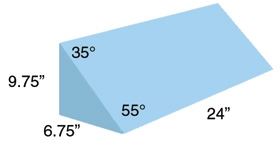 AliMed Vinyl-Covered Double Angle Positioning Wedge Double Angle Positioning Wedge, Black Vinyl - 95-150