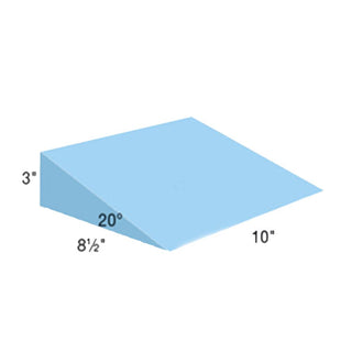 AliMed Vinyl-Covered 20 Degree Wedge Positioner, 10"L 20 Degree Vinyl-Covered Wedge Positioner, Blue Vinyl, 8-1/2"W x 10"L x 3"H - 931723