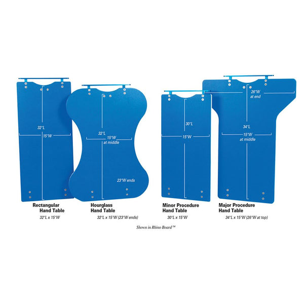 AliMed Hand Tables Rhinoboard, Minor Procedures, 15"W x 30"L - 932470