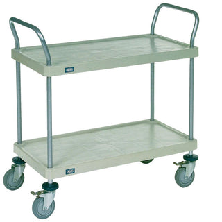 Nexel Solid Plastic Shelf Utility Carts Nexel Solid Plastic Shelf Utility Cart, 36"W x 39"H x 18"D, 2 Shelves - 932504