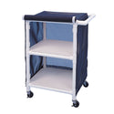PVC Linen Carts Linen Cart, 29.5"W x 41.75"H x 21.5"D, Mauve - 933756/MAUVE/NA
