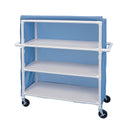 PVC Linen Carts Linen Cart, Wide, 52"W x 60.25"H x 21.5"D, Navy Blue - 933758/NAVY/NA