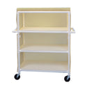PVC Linen Carts Linen Cart, Wide, 52"W x 60.25"H x 21.5"D, Mauve - 933758/MAUVE/NA