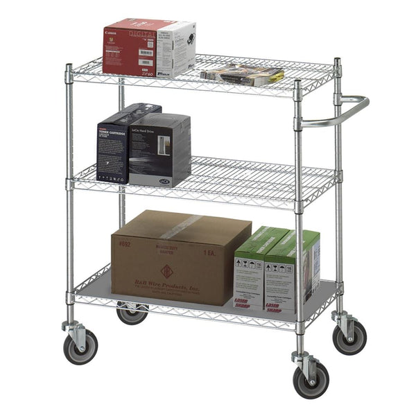 Utility Cart Utility Cart with Solid Bottom, 48"W x 42"H x 24"D - 934912