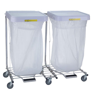 Medium-Duty Hampers with Foot Pedal Medium Duty Double Hampers with Foot Pedal, 39"W x 35"H x 17"D - 934953