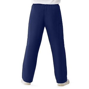 Medline ComfortEase Unisex Elastic Waist Cargo Scrub Pants with 3 Pockets - ComfortEase Unisex Elastic Waist Cargo Scrub Pants with 3 Pockets, Size 3XL Regular Inseam, Midnight Blue - 9351JNTXXXLM