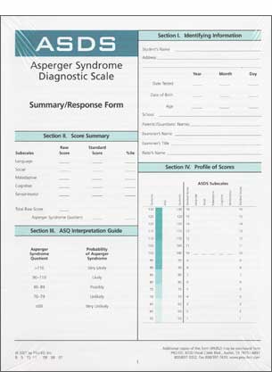 ASDS Summary/Response Forms (50) Brenda Smith Myles, Stacey Jones-Bock, Richard L. Simpson