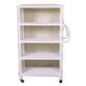 Standard MRI Cart, 4 Shelves MRI Cart, 4 Shelves, w/Handles, Vinyl, Teal - 935480/TEAL/VINYL