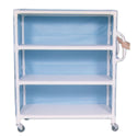 Wide MRI Cart, 3 Shelves MRI Cart, Mesh Fabric Cover, Light Blue - 935481/LTBLUE/MESH