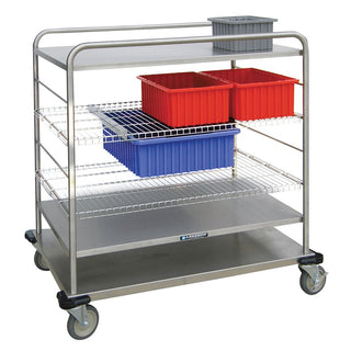 Lakeside Distribution Supply Cart, 38.5"W Stainless Steel Shelf - 935661