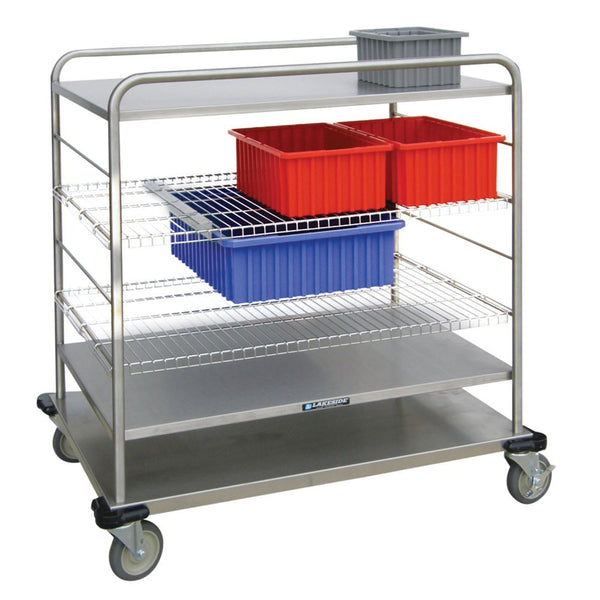Lakeside Distribution Supply Cart, 30.75"W Stainless Steel Shelf - 935664