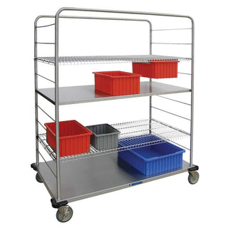 Lakeside Distribution Supply Cart, 27.5"W Wire Shelf - 935669