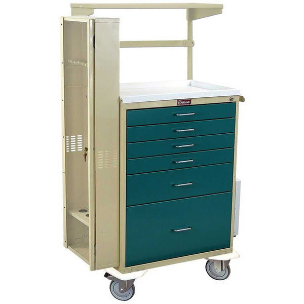 Harloff Difficult Airway Cart Difficult Airway Cart, Hammered Green - 935918/NA/NA/HAM GREEN