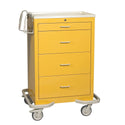 AliMed Standard Series 4-Drawer Isolation Cart, Key Lock Standard 4-Drawer Isolation Cart, Key Lock, Two-Tone Dark Blue - 935948/DRKBLU/TWOT