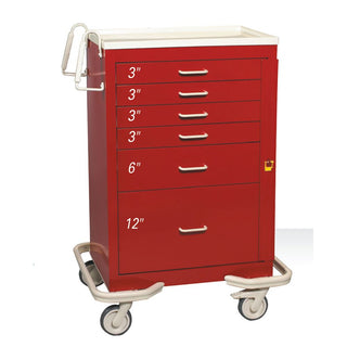 AliMed Quick-Ship Basic 6-Drawer Emergency Cart Quick-Ship 6-Drawer Basic ER Cart - 938095