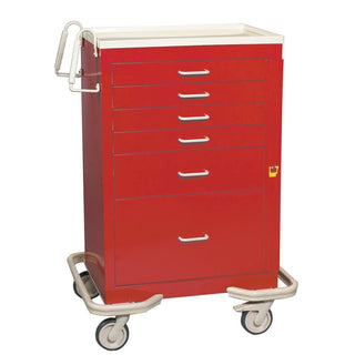 AliMed Quick-Ship Basic 6-Drawer Emergency Cart Quick-Ship 6-Drawer Basic ER Cart - 938095