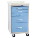 AliMed Mini Series 5-Drawer Procedure Cart, Push-Button Lock Mini 5-Drawer Procedure Cart, Push Button Lock, Two-Tone Yellow - 935952/YELL/NA