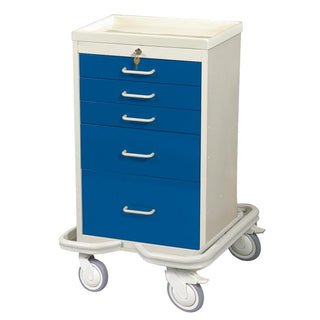 AliMed Mini Series 5-Drawer Tower, Push-Button Lock Mini 5-Drawer Tower, Push-Button Lock, Two-Tone Beige - 938406/BEI/TT