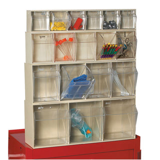 Alimed Cart Accessory, Tilt Bins Tilt Bin, 6-Compartment for Select Series Carts - 938459