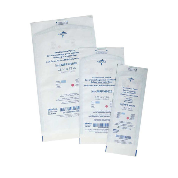 Alimed Sterilization Pouches, Pre-Printed Self-Seal Pouch, 3.5"x 9", 2,000/cs - 936001