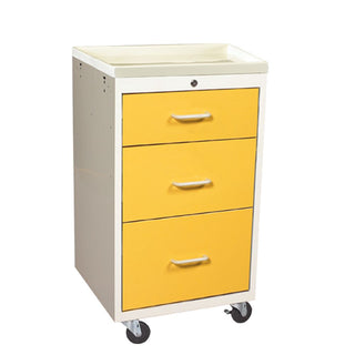 AliMed Mini Series 3-Drawer Isolation Cart, Proximity Lock Mini 3-Drawer Isolation Cart, Proxiity Lock, Two-Tone Beige - 939349/BEIGE/TT