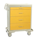AliMed Wide Series 4-Drawer Isolation Cart, Proximity Lock Wide 4-Drawer Cart, Proximity Lock, Two-Tone Yellow - 938548/YEL/TT