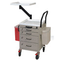 Harloff 4-Drawer IV Start Cart w/Articulating Arm IV Start Cart, 4 Drawers w/Articulating Arm, Yellow - 936676/YELL/NA