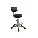 Brandt Hydraulic Stool with Backrest Hydraulic Stool with Backrest, Saddle - 936698/SADDLE/NA