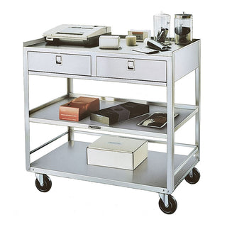 Stainless Steel Equipment Stand Stainless Steel Equipment Stand, 3 Shelves, 2 Drawers, 35"H - 936714