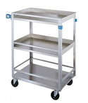 Lakeside Guard Rail Utility Carts Stainless Steel Guard Rail Utility Cart, Medium Duty, 3 Shelves - 936716