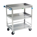 Lakeside Guard Rail Utility Carts Stainless Steel Guard Rail Utility Cart, Medium Duty, 3 Shelves - 936716