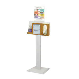Bowman Respiratory Hygiene Flu Station Optional Kiosk Floor Stand, Quartz - 936746
