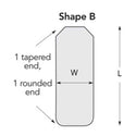 AliMed Select-a-Size Stretcher Surface Stretcher Pad, Basic, 26"W x 76"L, Taper 1 End - 936755