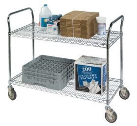 Wire Shelf Utility Carts Utility Cart, 3-Shelf, 18" x 36" - 937020
