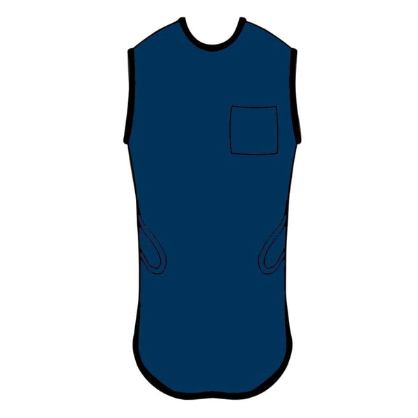 AliMed Grab 'n Go Quick Drop Basic Aprons Quick Drop Basic Apron, Ultralight Lead-free, Navy, Small - 937154