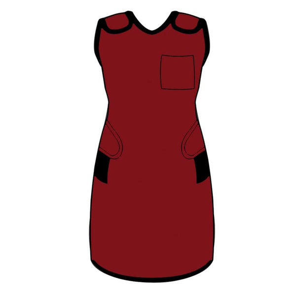 AliMed Grab 'n Go Quick Drop Adjustable Aprons Quick Drop Adjustable Apron, Std. Lead, Red, Medium - 937159